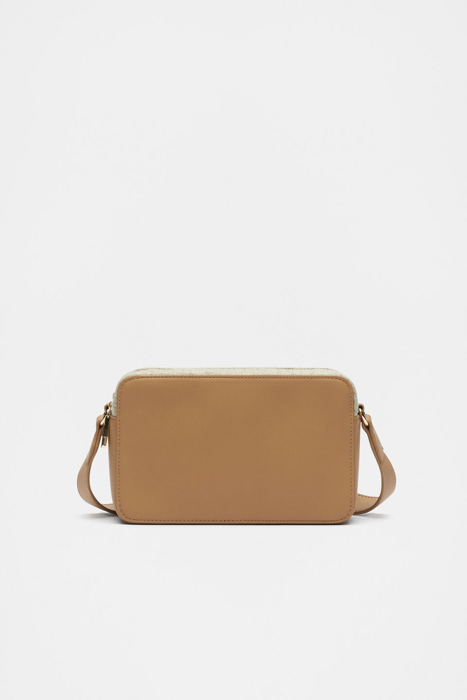 Fabric Splice Camera Bag  Caramel