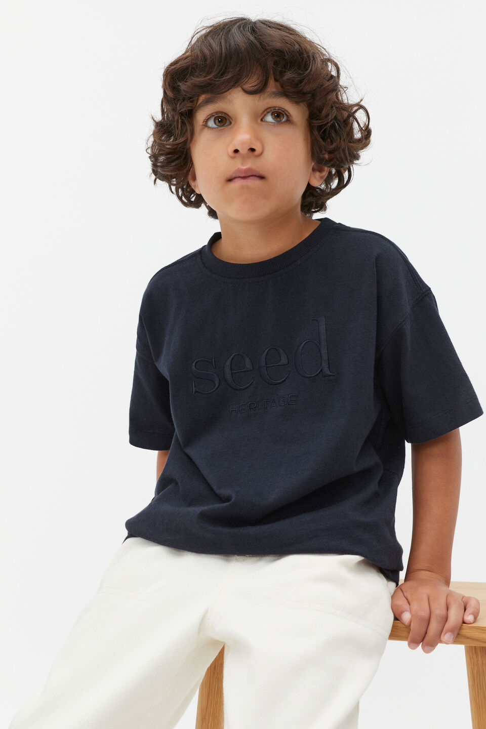 Core Oversized Logo Tee  Midnight Blue