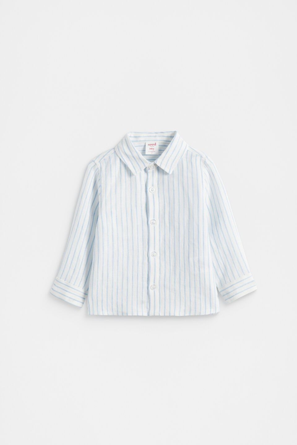 Stripe Linen Shirt  Dove Blue
