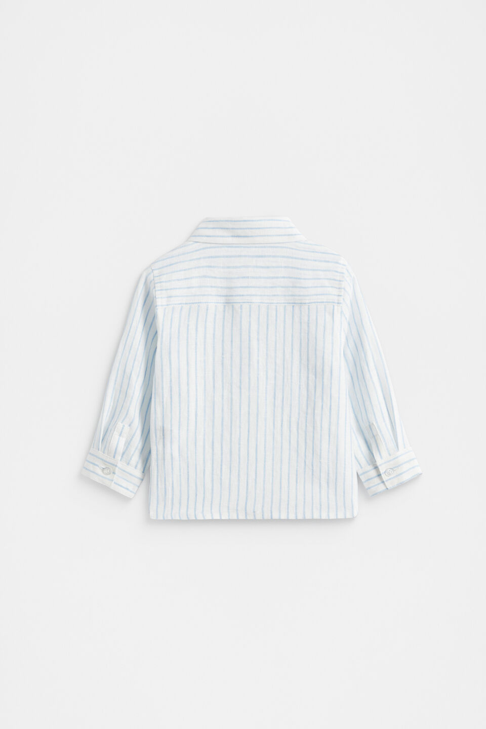 Stripe Linen Shirt  Dove Blue