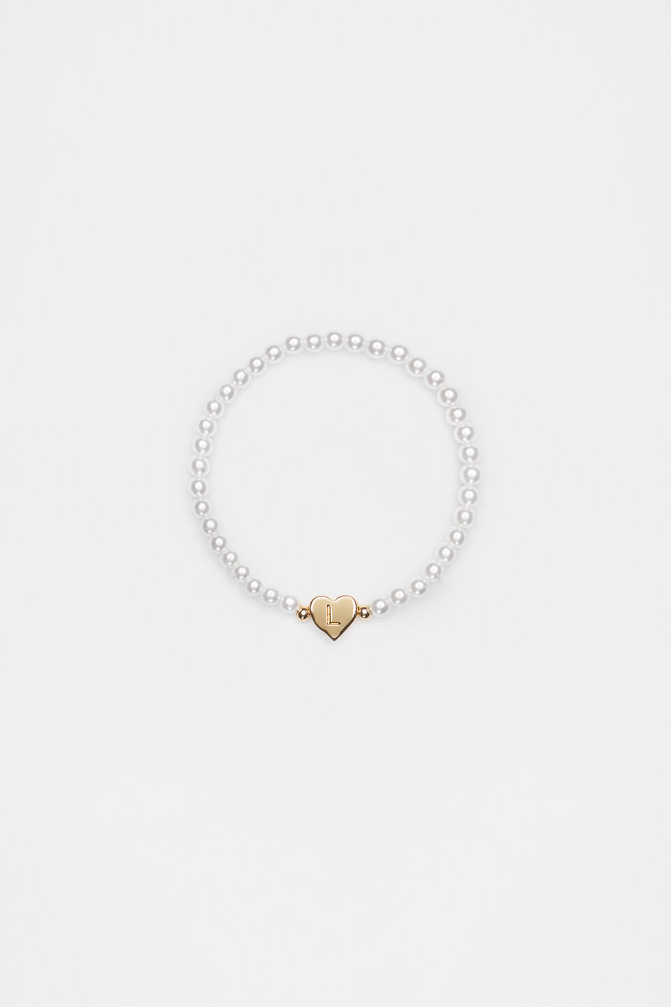 Initial Pearl Bracelet  L