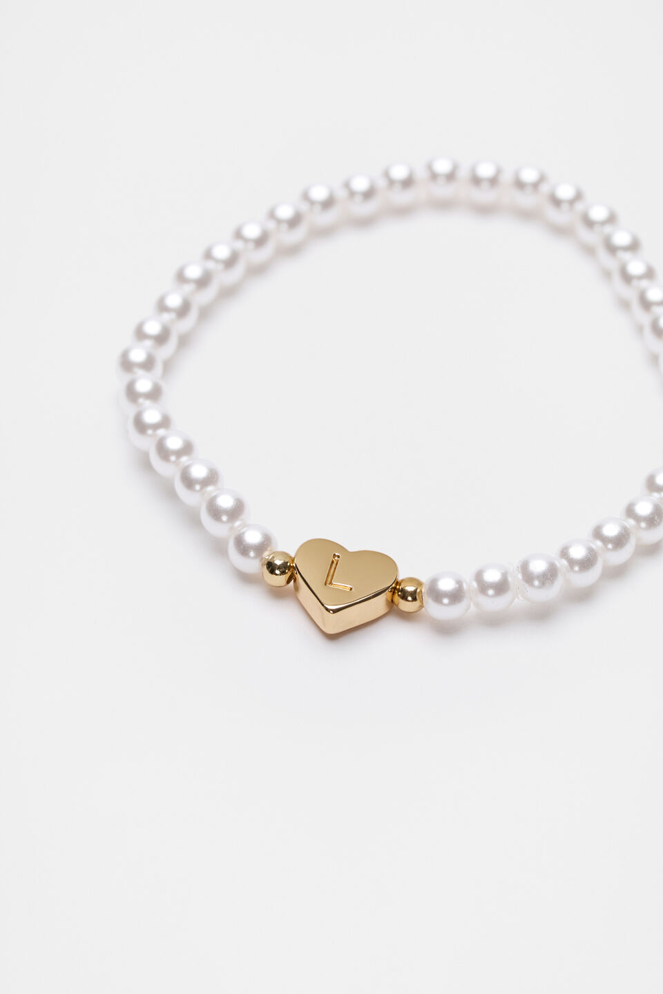 Initial Pearl Bracelet  L
