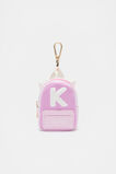 Mini Backpack Initial Keyring  K  hi-res