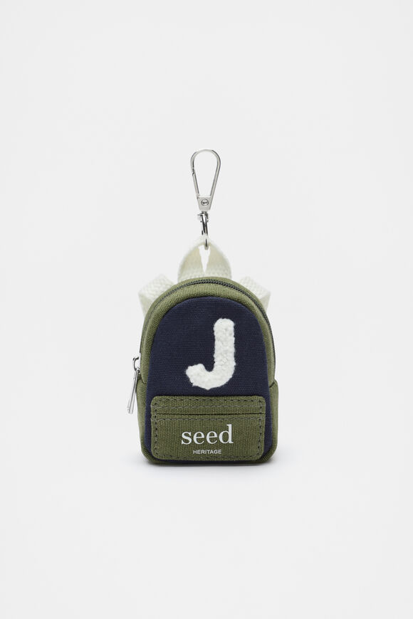 Mini Backpack Initial Keyring  J  hi-res