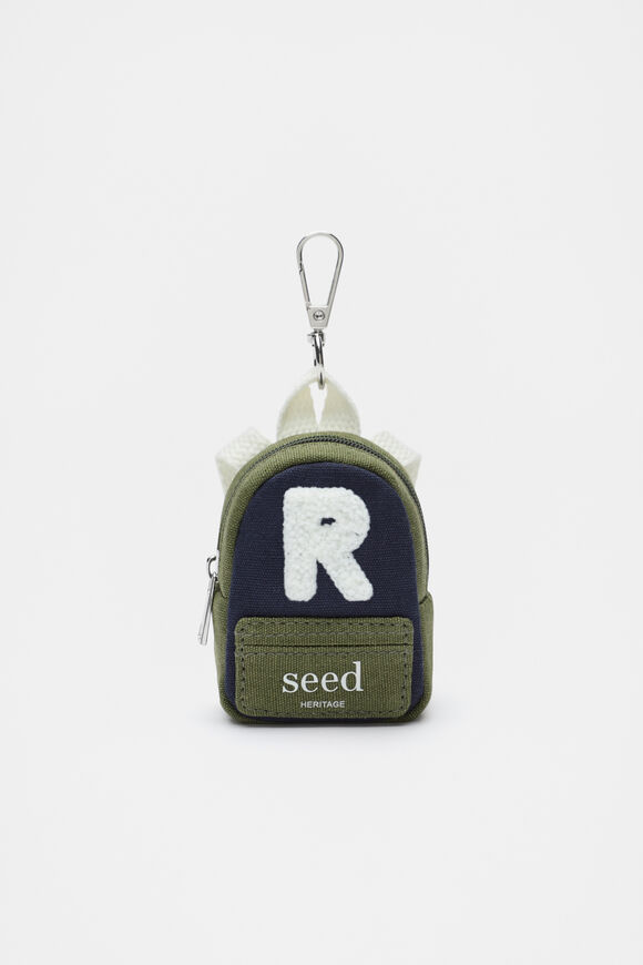 Mini Backpack Initial Keyring  R  hi-res