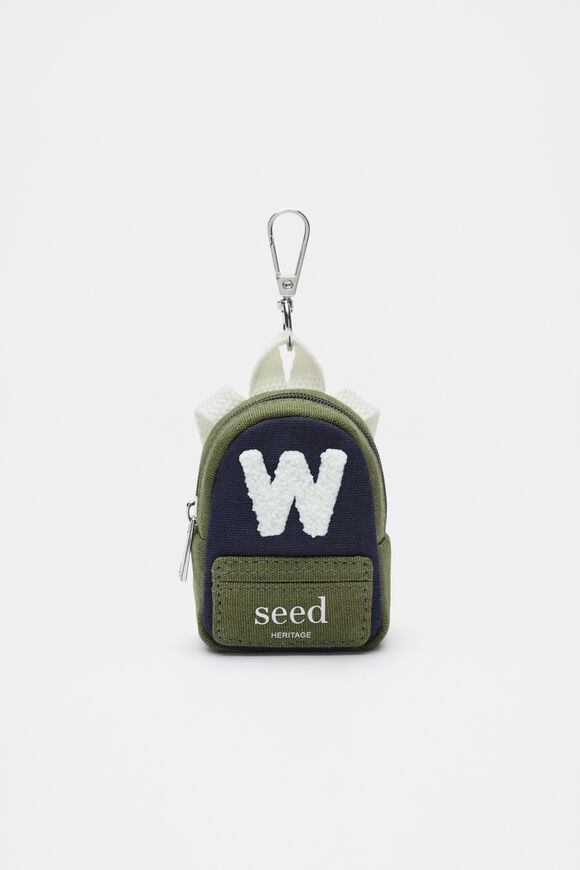 Mini Backpack Initial Keyring  W  hi-res