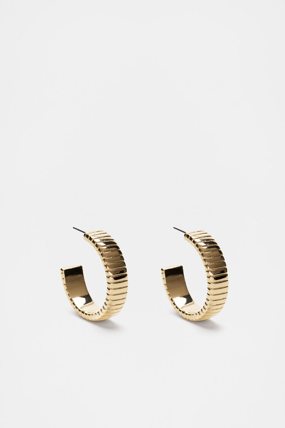 Ribbed Hoop  Gold