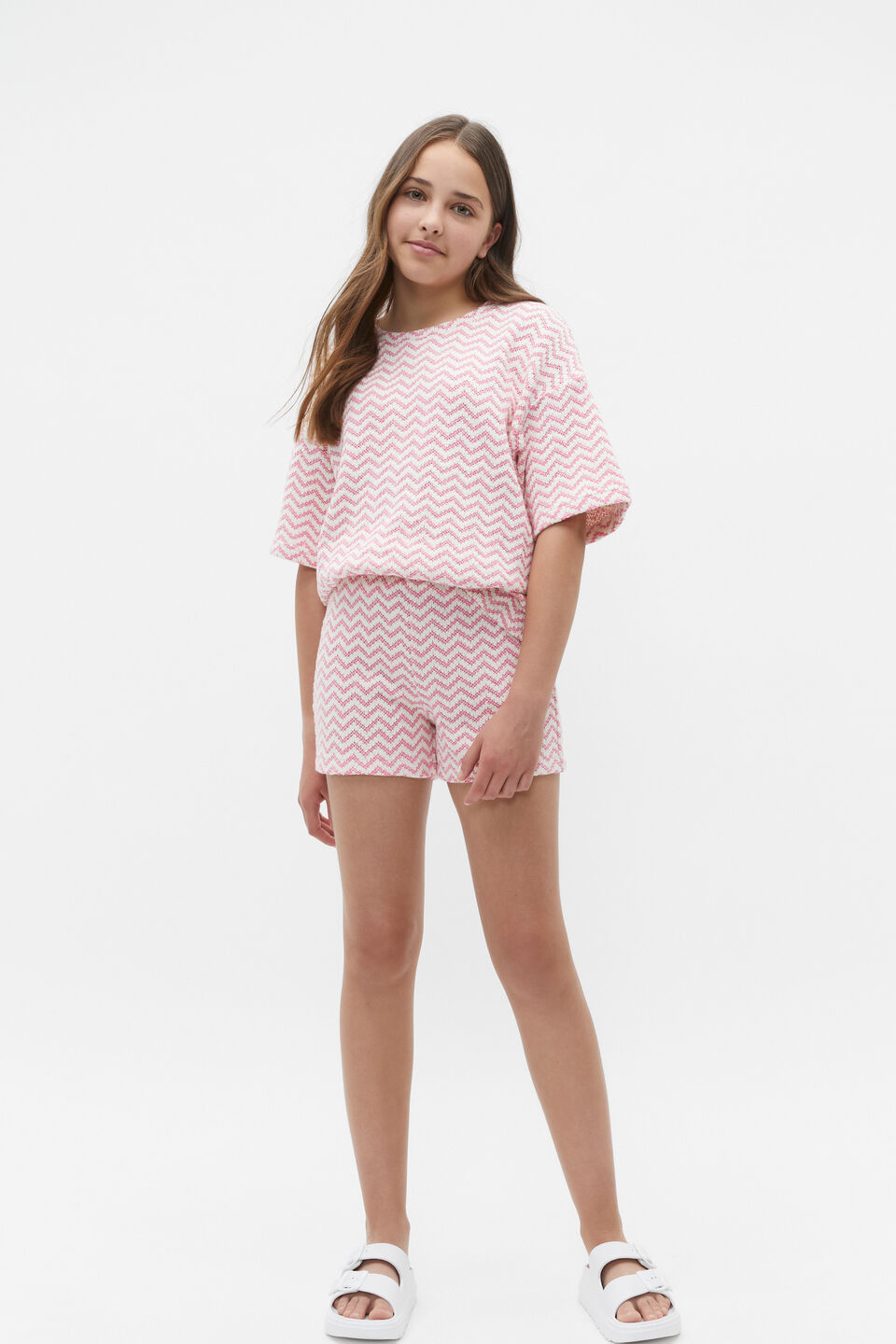 Zig Zag Tee  Aurora Pink