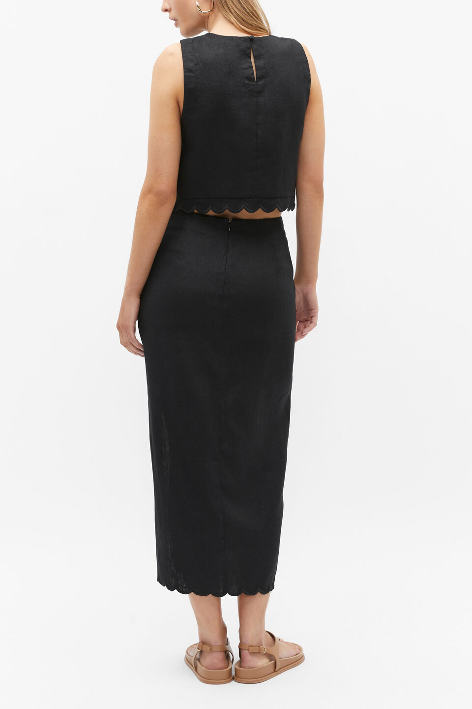 Scallop Shell Top  Black