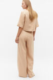 Linen Half Sleeve Top  Nougat  hi-res