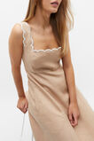 Scallop Swing Midi Dress  Nougat  hi-res