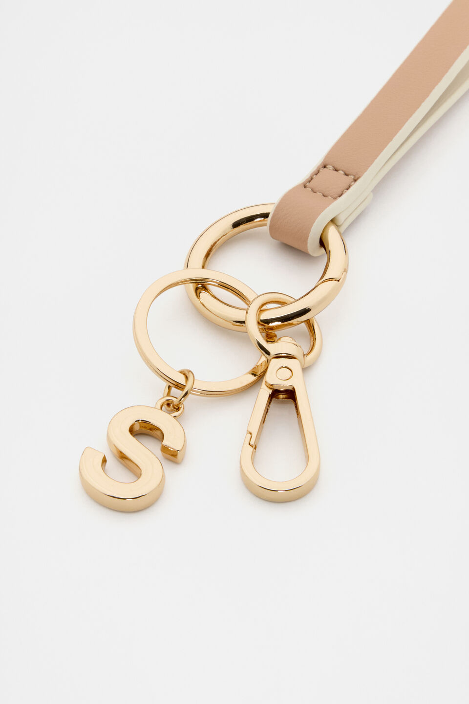 Soft Beige Wrist Letter Strap  S