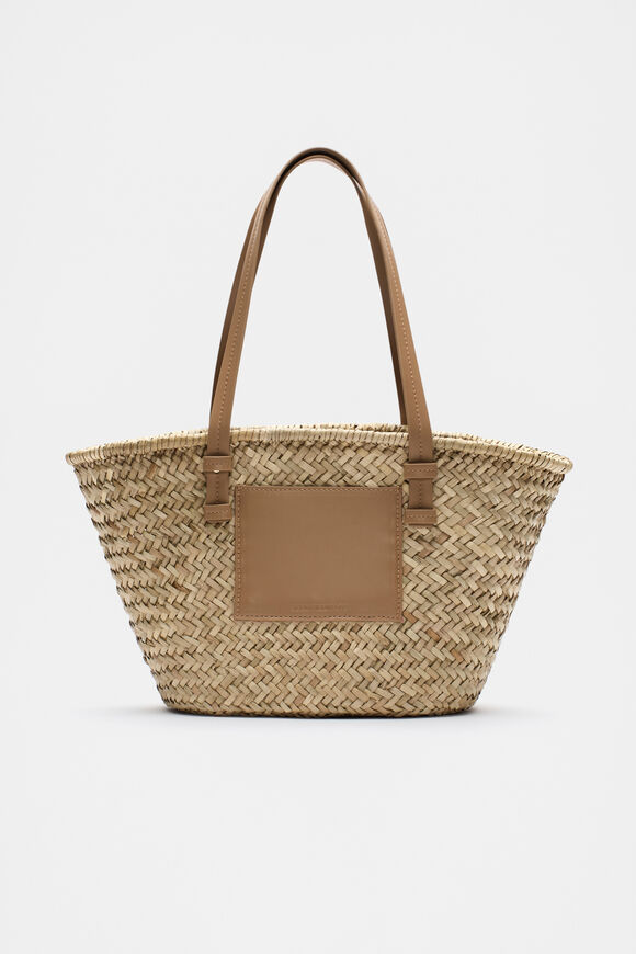 Seed Straw Basket Tote  Natural  hi-res