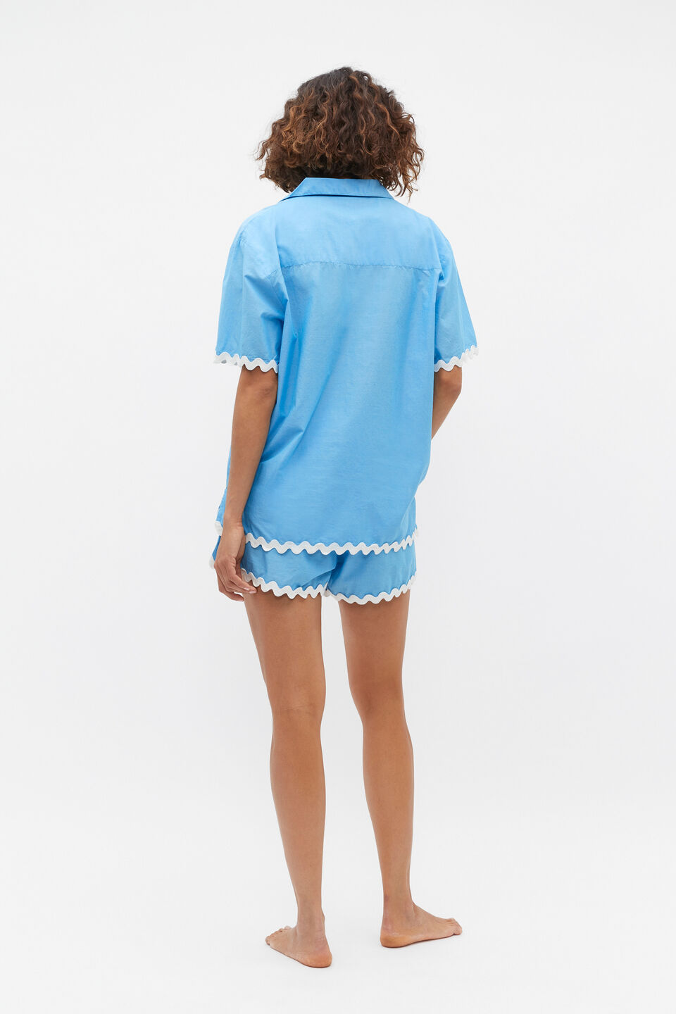 Wavy Shirt and Short PJ Set  Amalfi