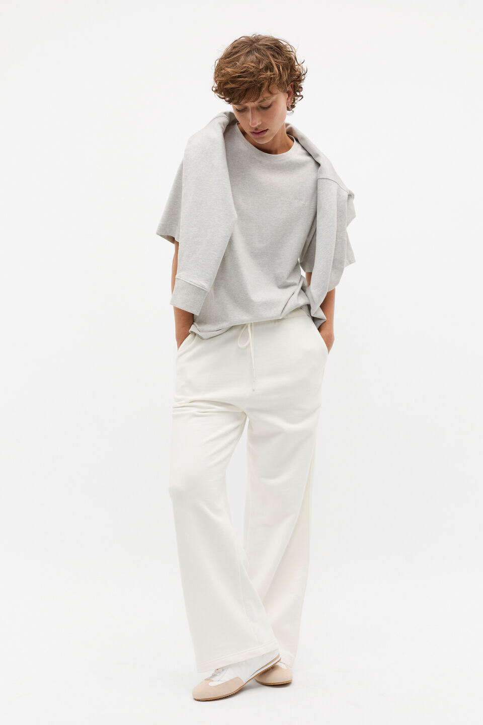 Heritage Embroidered Tee  Vintage Grey Marle