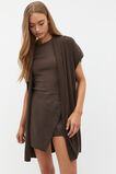 Rib Knit Poncho  Dark Espresso  hi-res