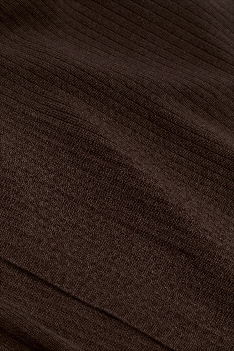 Rib Knit Poncho  Dark Espresso
