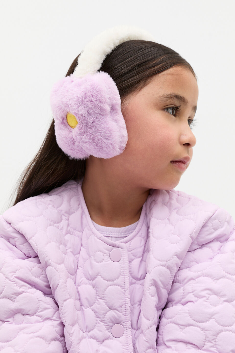 Flower Ear Muff  Soft Lilac