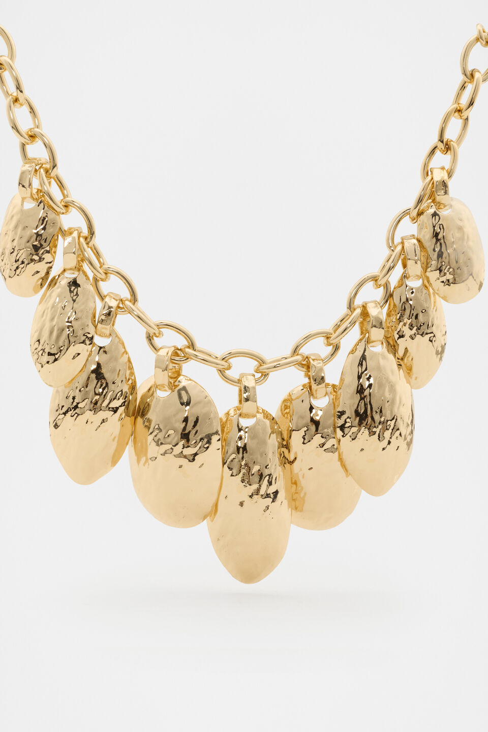 Statement Petal Necklace  Gold