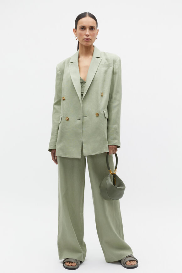 Core Linen Waisted Pant  Pale Olive  hi-res