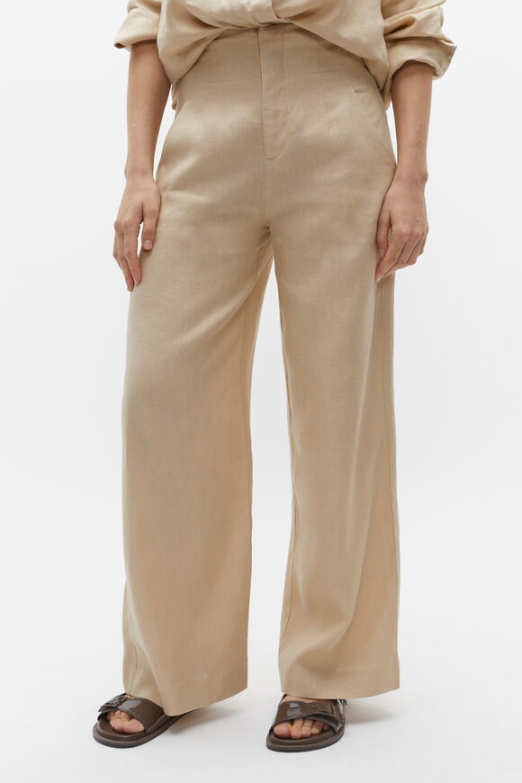 Core Linen Waisted Pant  Sandshell  hi-res