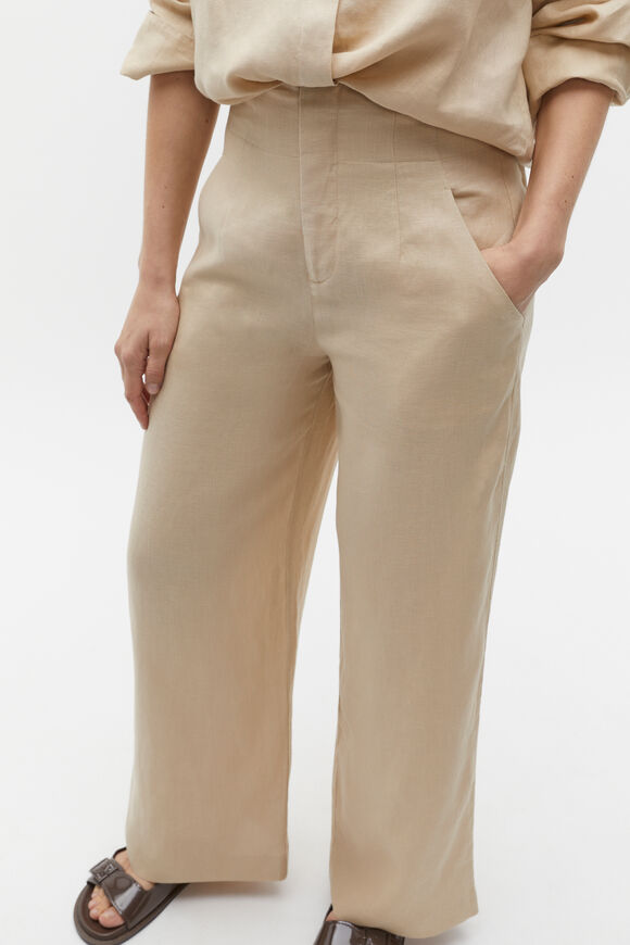 Core Linen Waisted Pant  Sandshell  hi-res