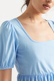 Square Neck Ruched Tee  Bluebell  hi-res