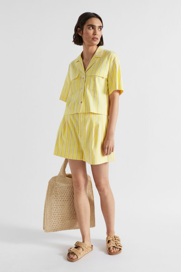 Multi Stripe Overshirt  Lemon Drop Stripe  hi-res