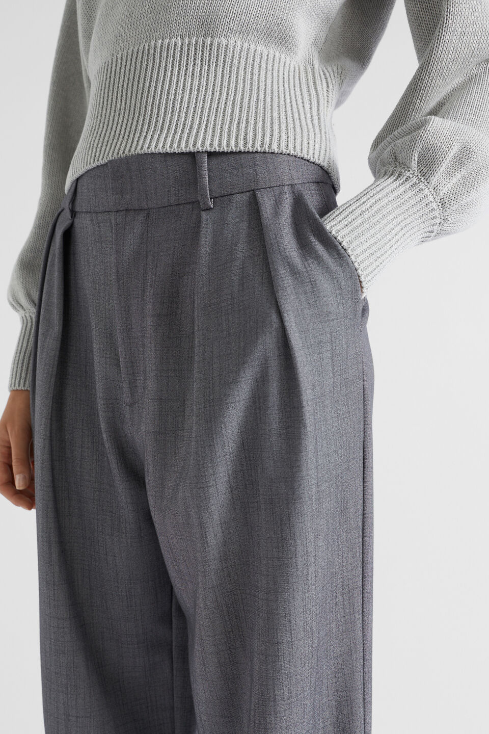 Pleat Front Tailored Trouser  Wolf Marle