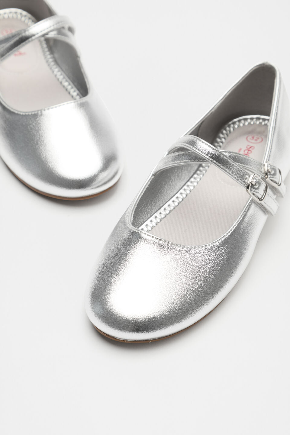 Twin Strap Ballet  Silver