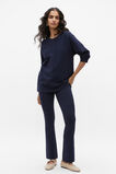 Crepe Knit Kick Flare  Midnight Sky  hi-res