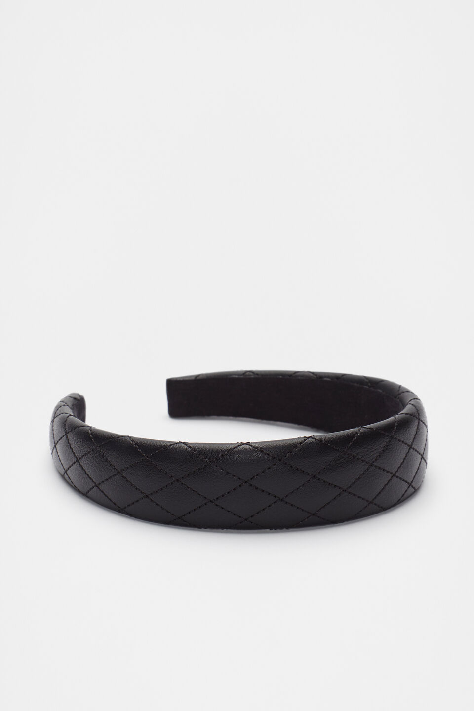 Quilted Headband  Black