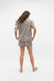 Retro Print Shirt and Short PJ Set  Affogato Retro  hi-res