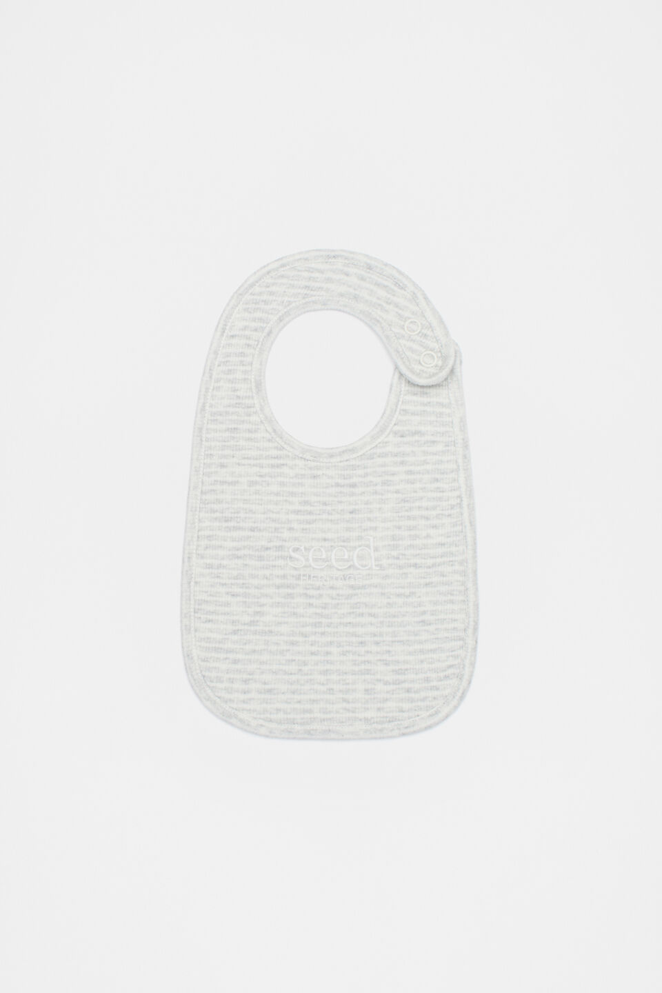 Core Rib Logo Bib  Grey Marle Stripe