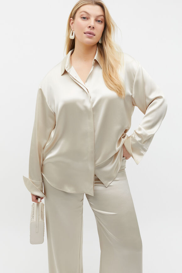 Satin Shirt  Frappe  hi-res