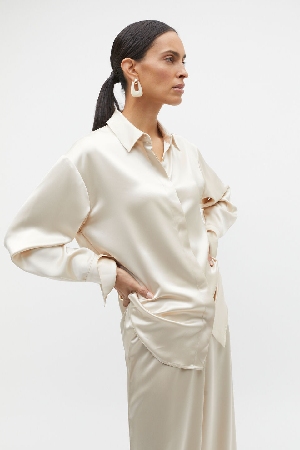 Satin Shirt  Frappe