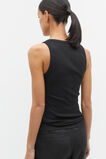 Australian Cotton Rib Tank  Black  hi-res