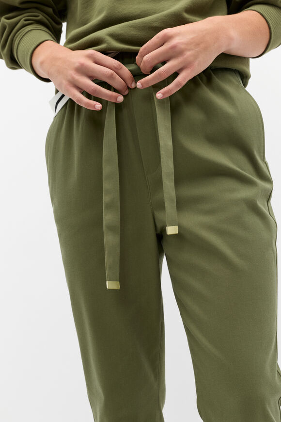Tapered Leg Tie Pant  Rainforest  hi-res