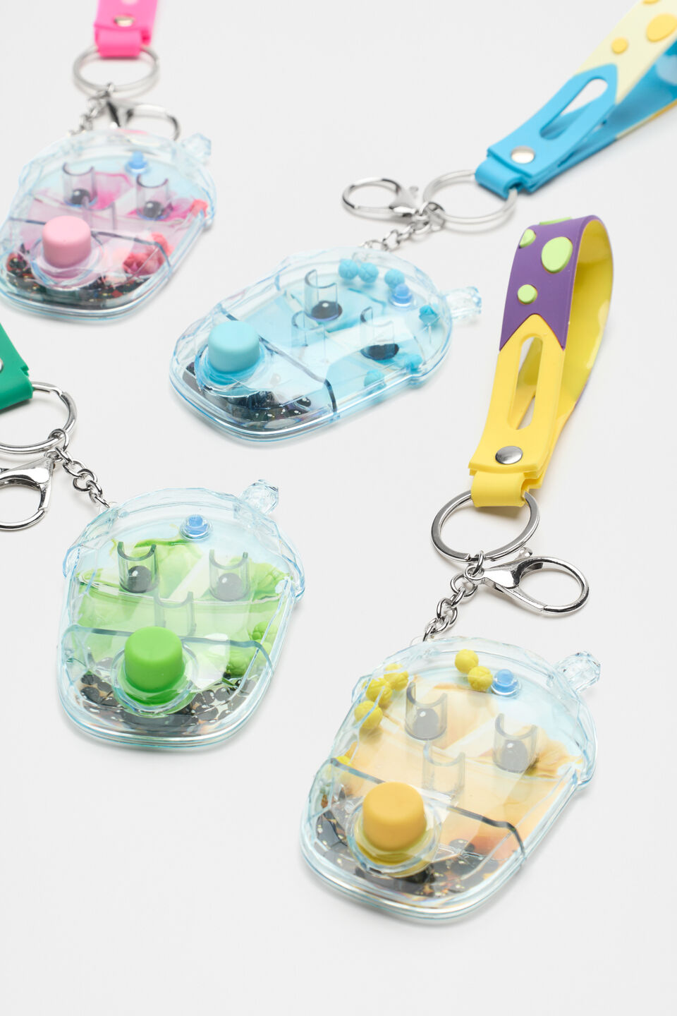 Bubble Tea Water Filled Keychain  Multi