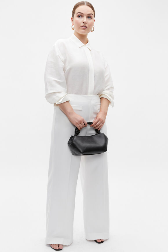 Oversized Semi Sheer Shirt  Cloud Cream  hi-res