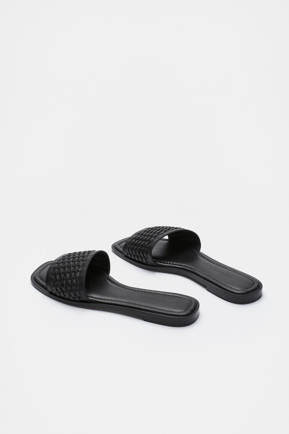 Holly Woven Slide  Black