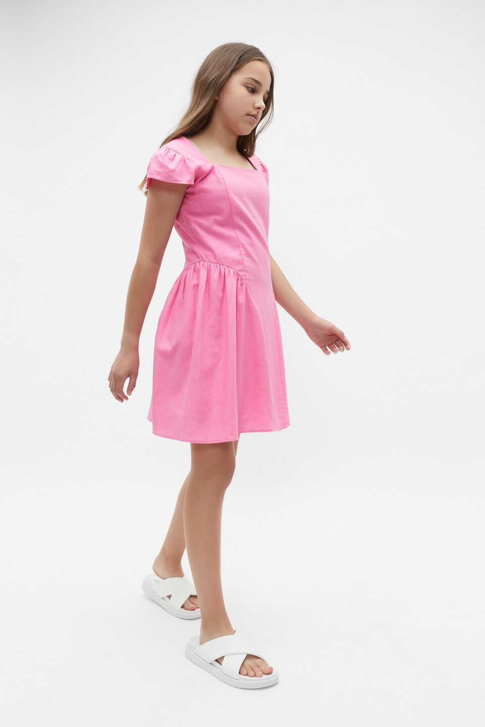 Cap Sleeve Dress  Aurora Pink