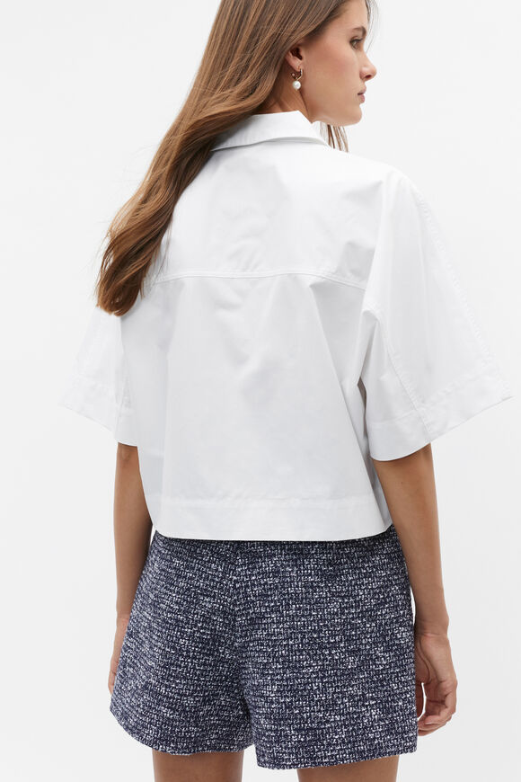 Poplin Crop Shirt  Whisper White  hi-res