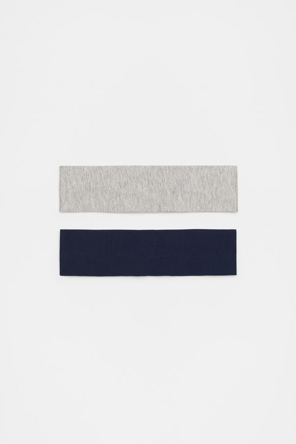Elastic Headband Set  Navy Grey  hi-res