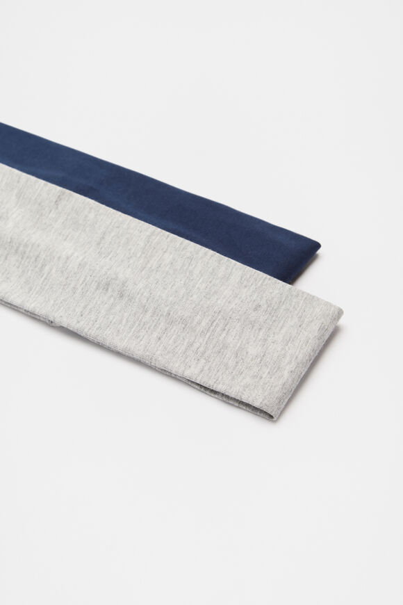Elastic Headband Set  Navy Grey  hi-res