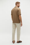 Tonal Stripe Polo  Dark Nougat  hi-res