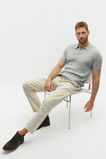Cable Knit Trophy Polo  Silver Marle  hi-res
