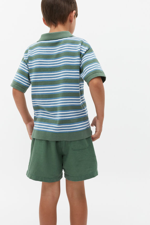 Retro Stripe Polo  Khaki  hi-res