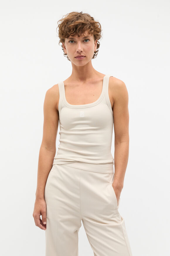 Core Heritage Rib Tank  Oat  hi-res