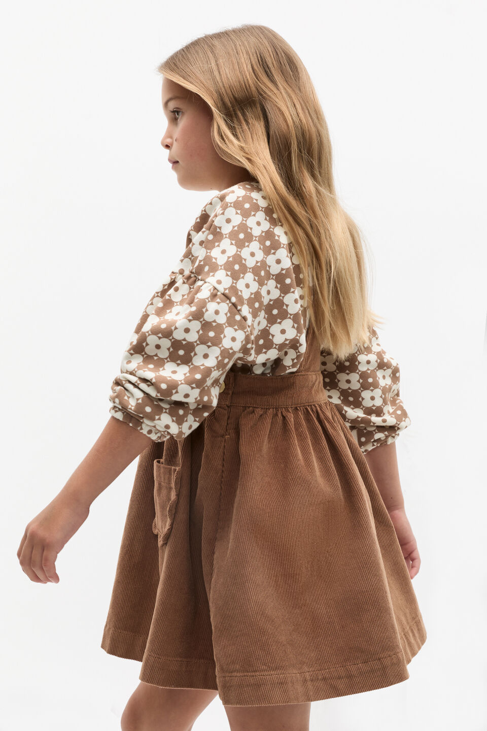 Cord Pocket Pinafore  Chocolate Shake